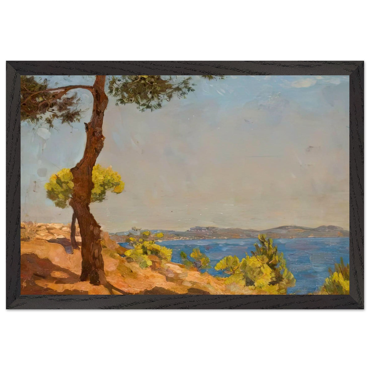 Mediterranean Coastline by Algernon Talmage, framed poster, view 2