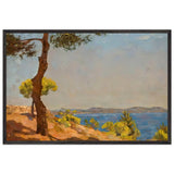 Mediterranean Coastline by Algernon Talmage, framed poster