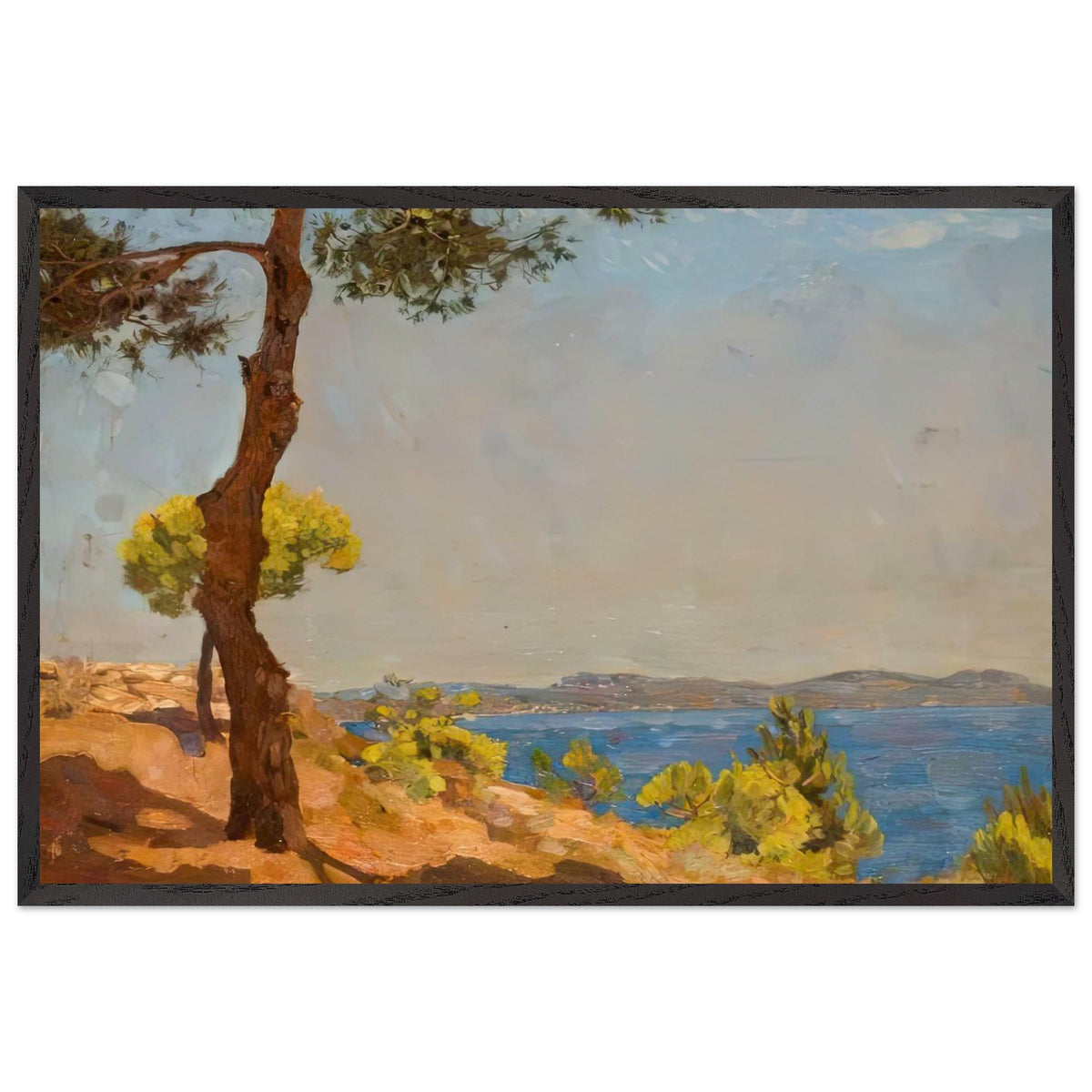 Mediterranean Coastline by Algernon Talmage, framed poster