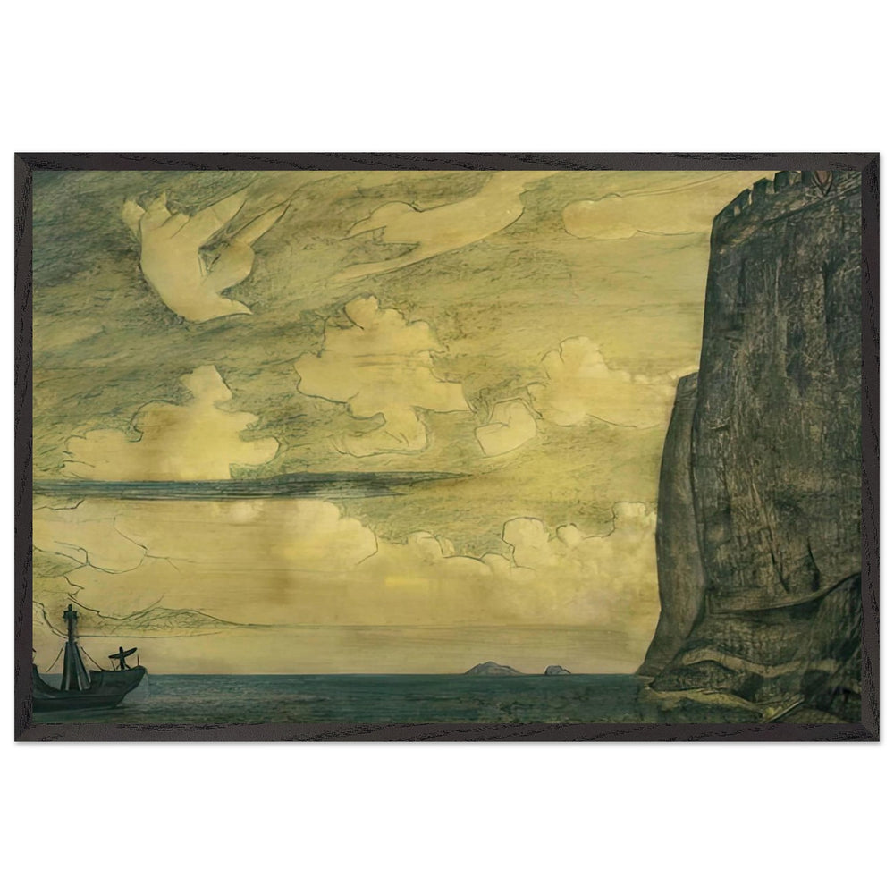 Messenger. Island. by Nicholas Roerich, framed poster
