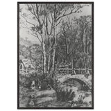 Mill near the forest creek by Konstantin Bogaevsky, framed poster, view 3