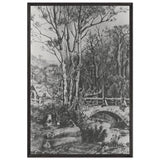 Mill near the forest creek by Konstantin Bogaevsky, framed poster