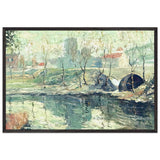 Misty Day in March by Ernest Lawson, framed poster