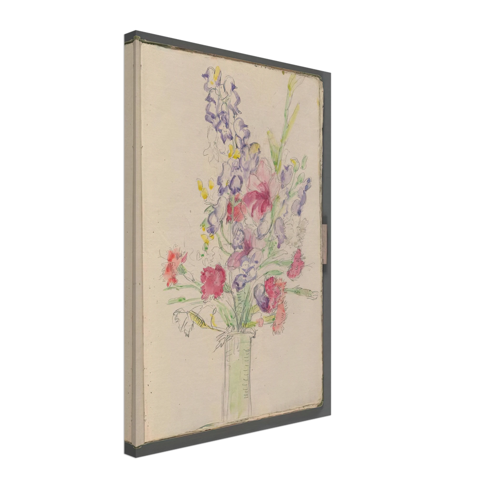 Mixed Bouquet with Bluebells, Carnations, and Gladiola by Florine Stettheimer, canvas