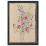 Mixed Bouquet with Bluebells, Carnations, and Gladiola by Florine Stettheimer, framed poster, view 2