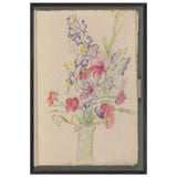 Mixed Bouquet with Bluebells, Carnations, and Gladiola by Florine Stettheimer, framed poster