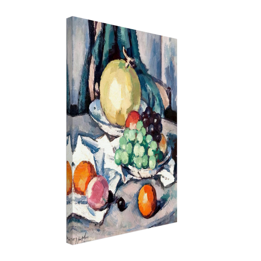 Mixed Fruit, Melon Grapes and Apples by Samuel Peploe, canvas