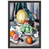 Mixed Fruit, Melon Grapes and Apples by Samuel Peploe, framed poster, view 2
