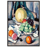 Mixed Fruit, Melon Grapes and Apples by Samuel Peploe, framed poster, view 3