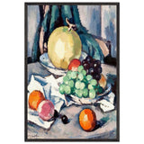 Mixed Fruit, Melon Grapes and Apples by Samuel Peploe, framed poster