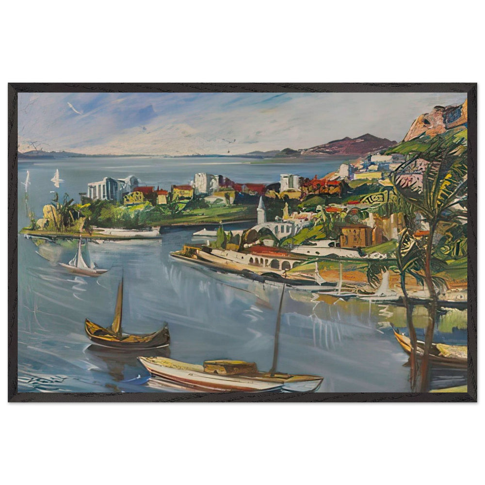 Monaco by Andre Bauchant, framed poster