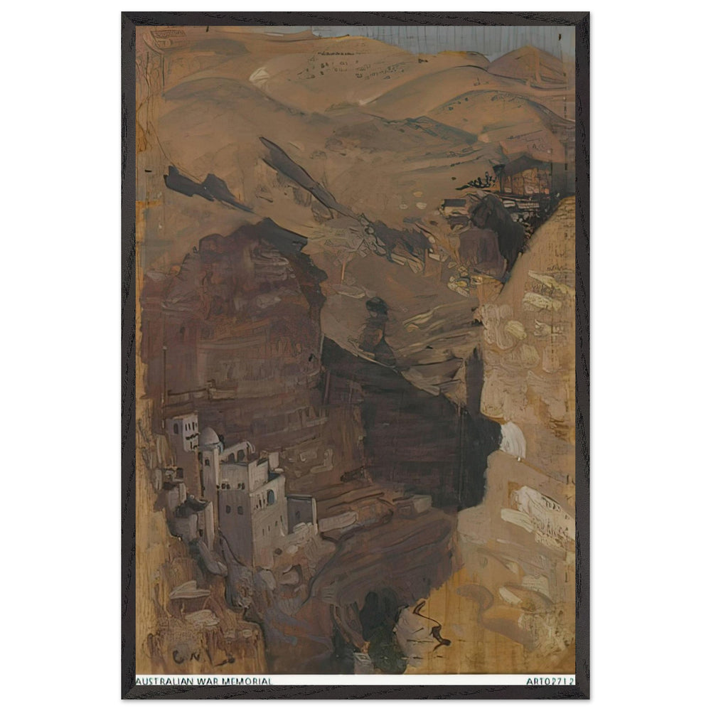 Monastery in the Ravine of Wady Kelt by George Washington Lambert, framed poster