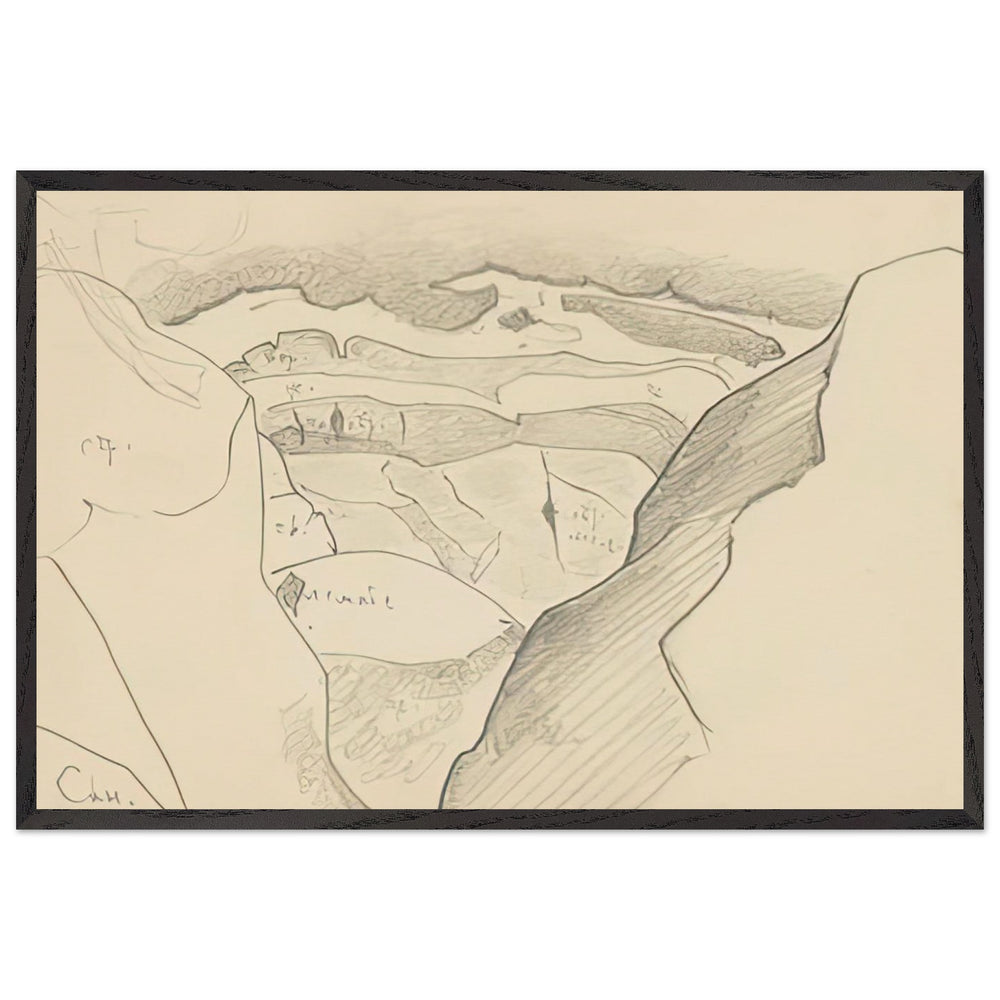 Monhegan (study) by Nicholas Roerich, framed poster