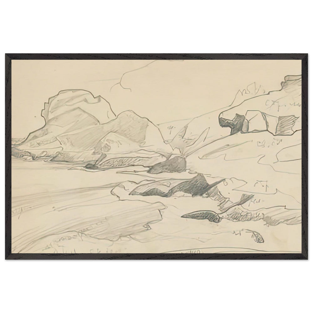 Monhegan (study) by Nicholas Roerich, framed poster