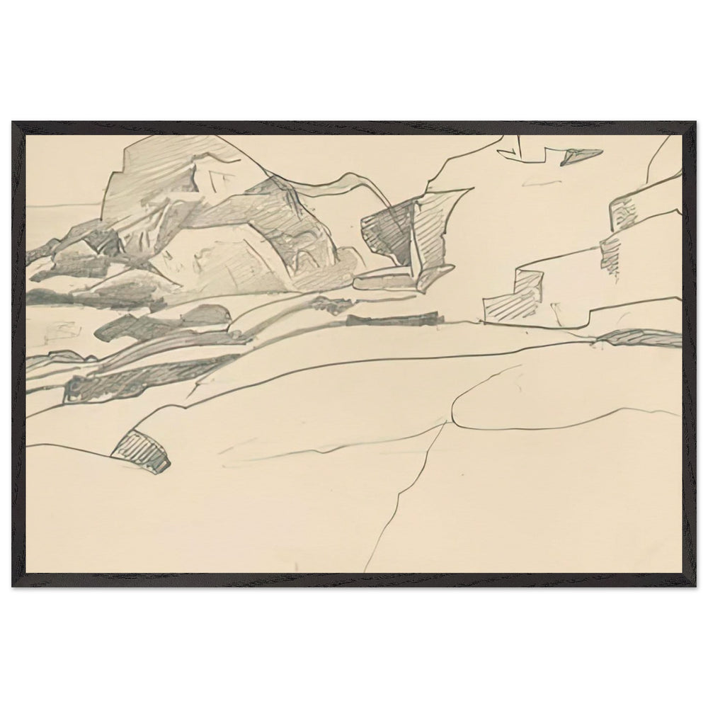 Monhegan (Study) by Nicholas Roerich, framed poster