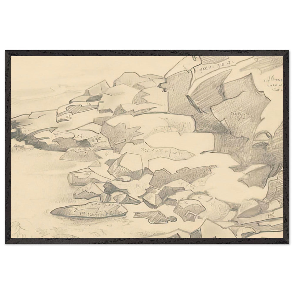 Monhegan (Study) by Nicholas Roerich, framed poster