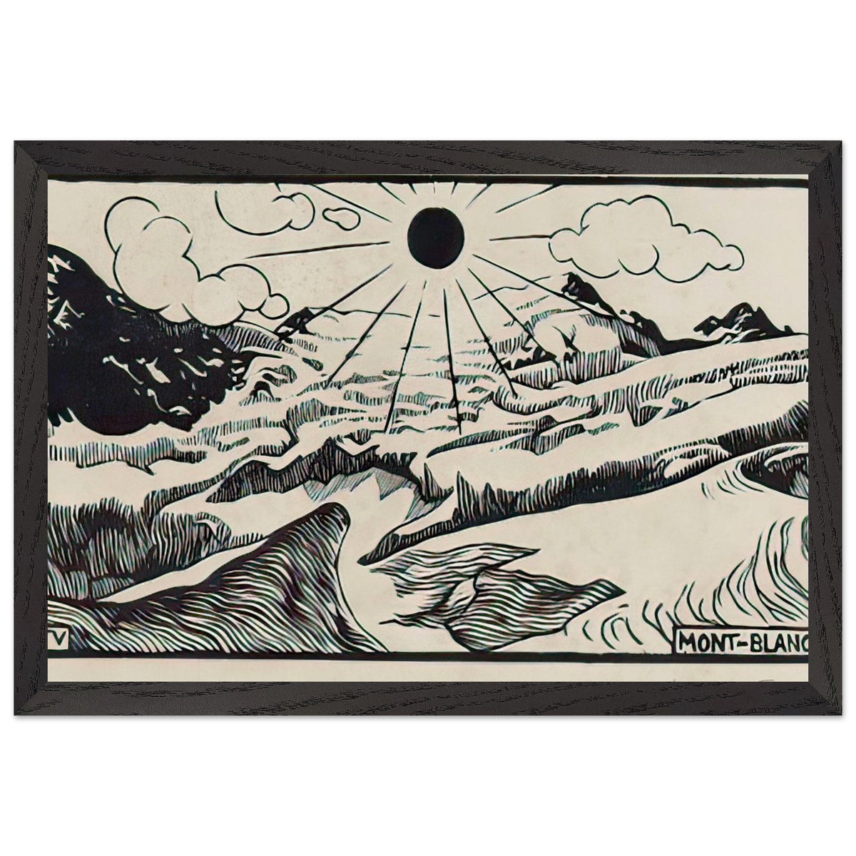 Mont Blanc by Felix Vallotton, framed poster, view 2