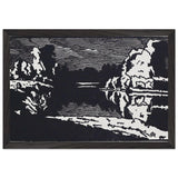 Moonlit night landscape by Anna Ostroumova-Lebedeva, framed poster, view 2