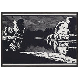 Moonlit night landscape by Anna Ostroumova-Lebedeva, framed poster, view 3