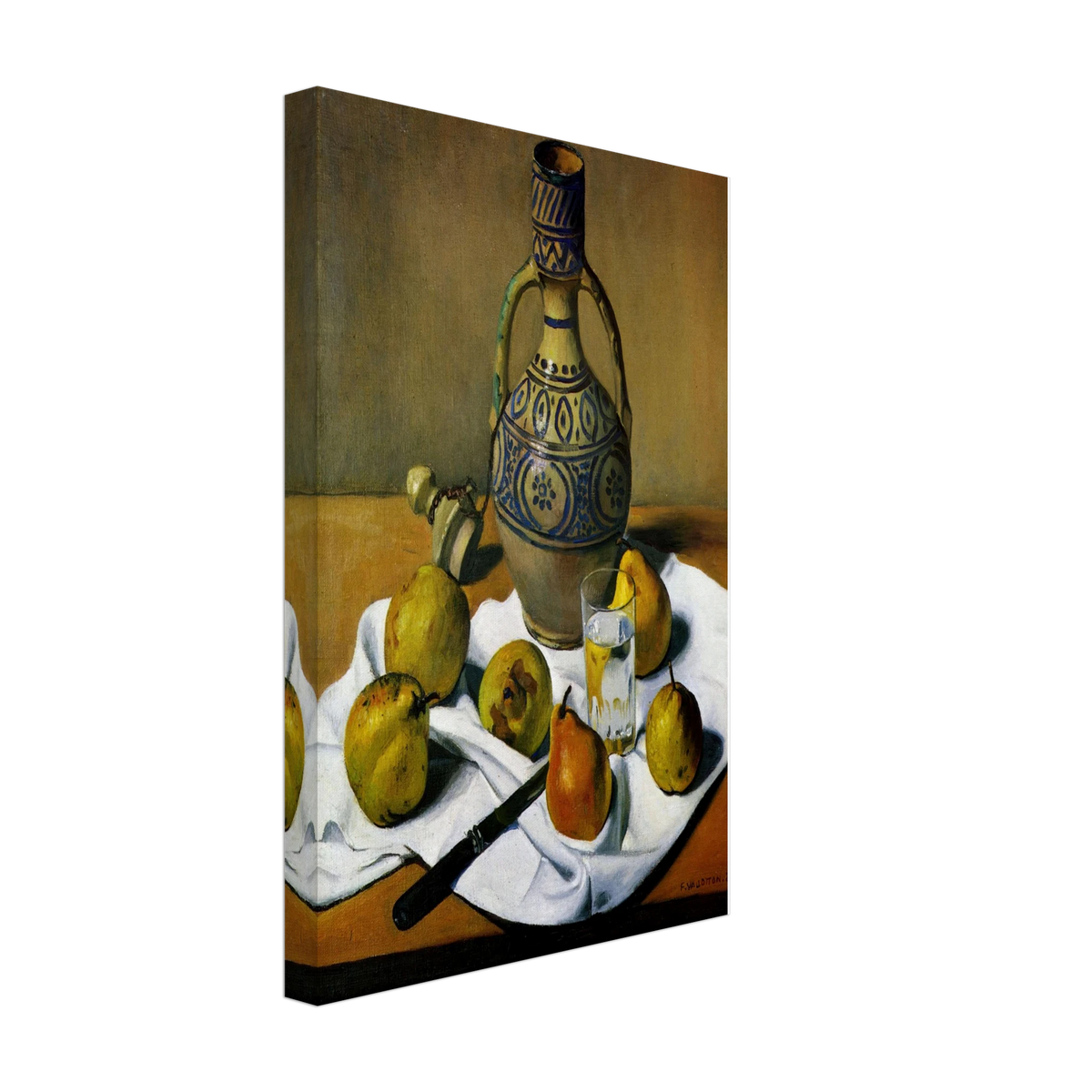 Moroccan Jug and Pears by Felix Vallotton, canvas, view 2