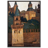 Moscow. View of Kremlin from Zamoskvorechie by Nicholas Roerich, framed poster, view 3