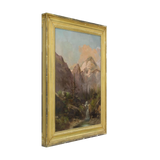 Mountain and River Landscape by Guido Agostini, canvas, view 2