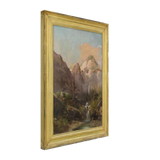 Mountain and River Landscape by Guido Agostini, canvas
