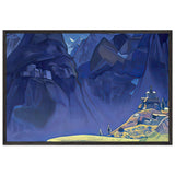 Mountain Eagles (Tibetan stupa) by Nicholas Roerich, framed poster