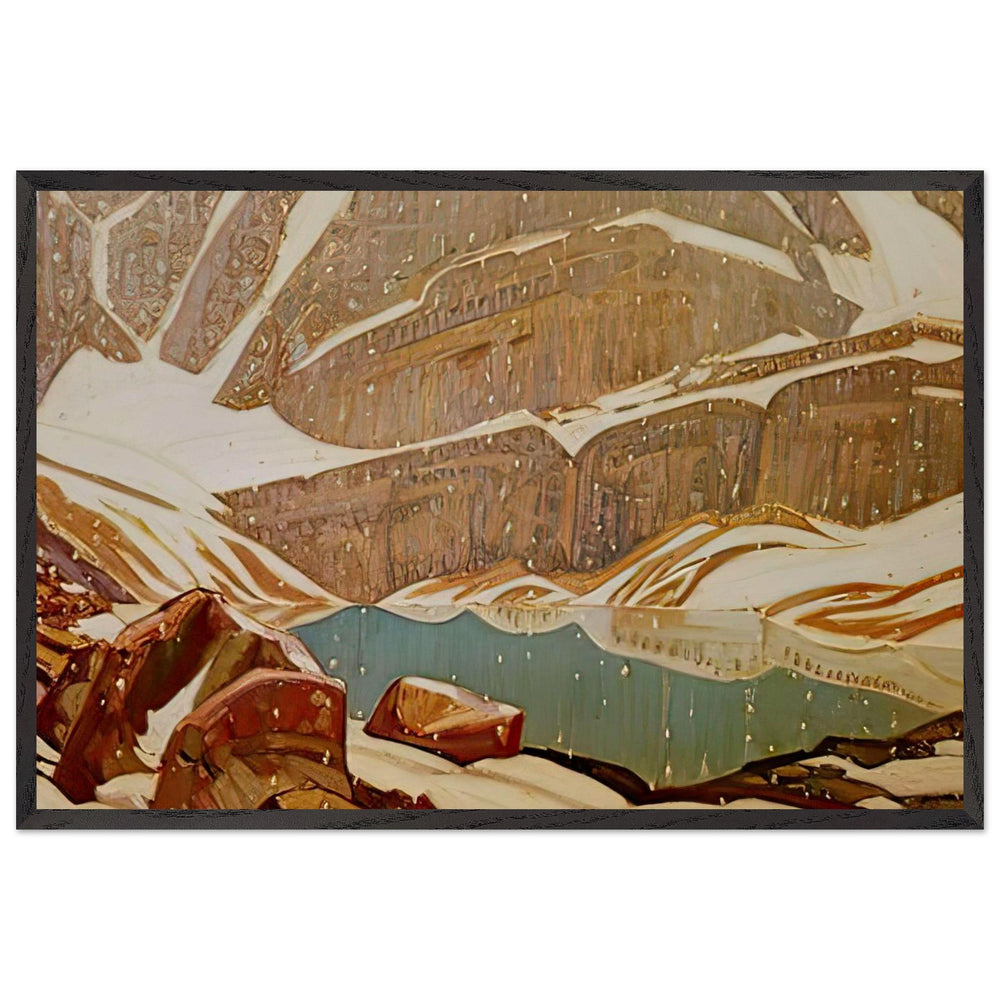 Mountain Snowfall, Lake Oesa by J. E. H. MacDonald, framed poster