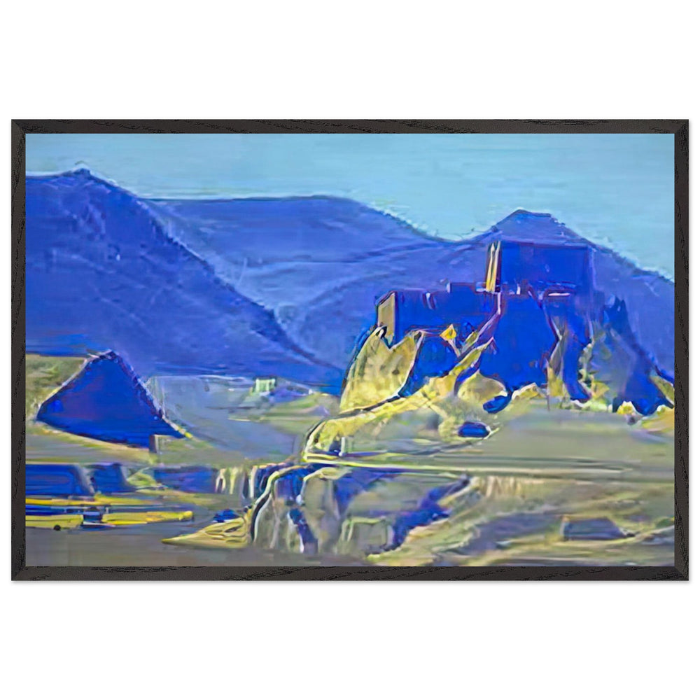 Mountany Landscape by Nicholas Roerich, framed poster