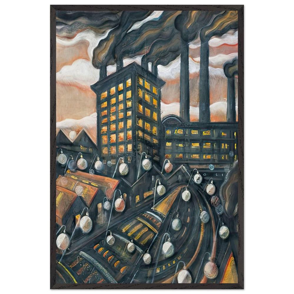 Nagyváros by Scheiber Hugó, framed poster