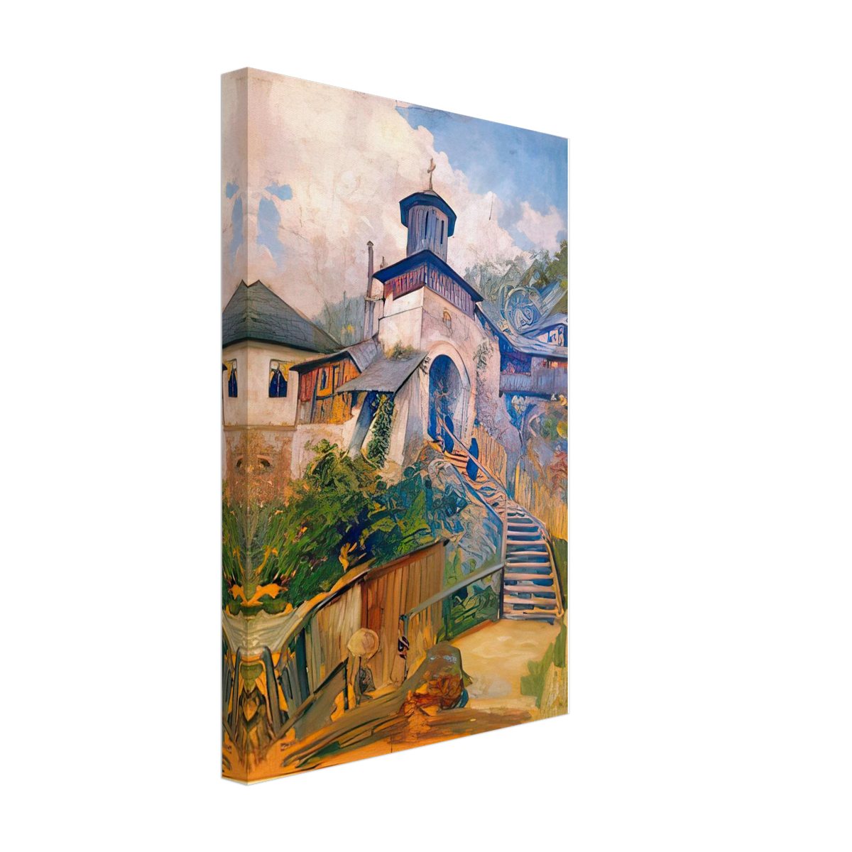 Namaiesti Monastery by Nicolae Vermont, canvas, view 2