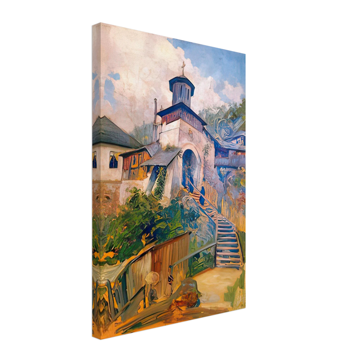 Namaiesti Monastery by Nicolae Vermont, canvas