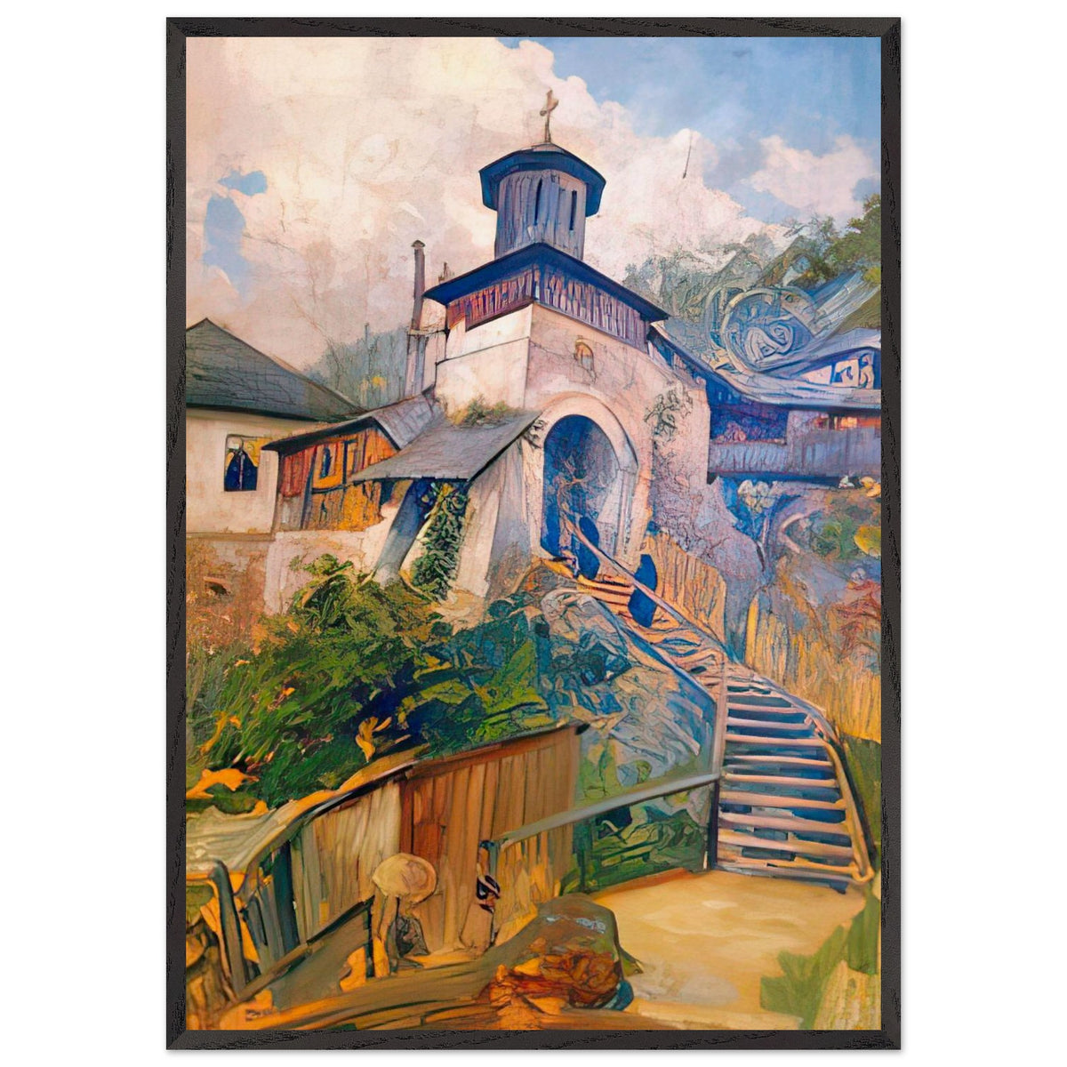 Namaiesti Monastery by Nicolae Vermont, framed poster, view 3