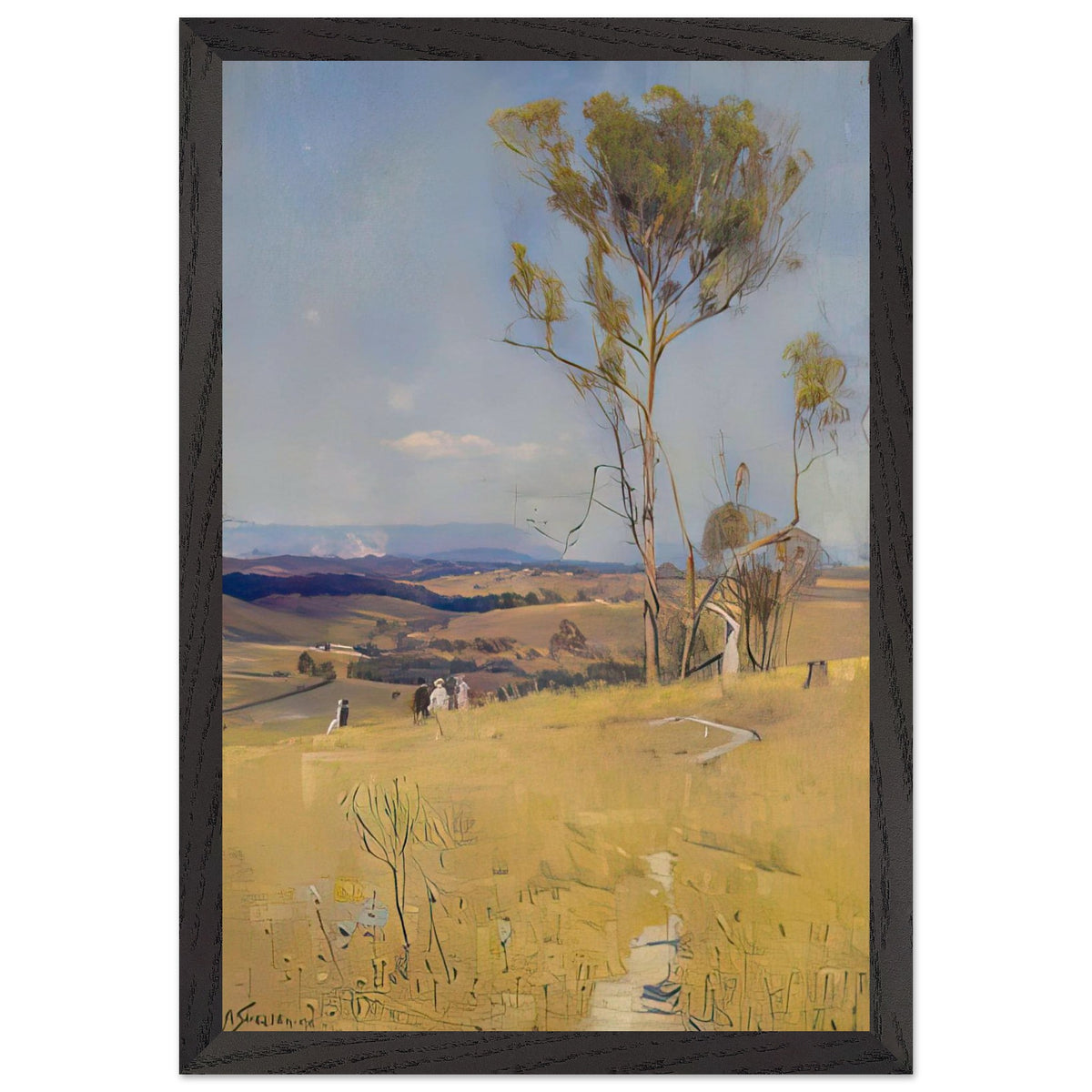 Near Heidelberg by Arthur Streeton, framed poster, view 2