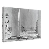 Neva through the columns of the Exchange by Anna Ostroumova-Lebedeva, canvas