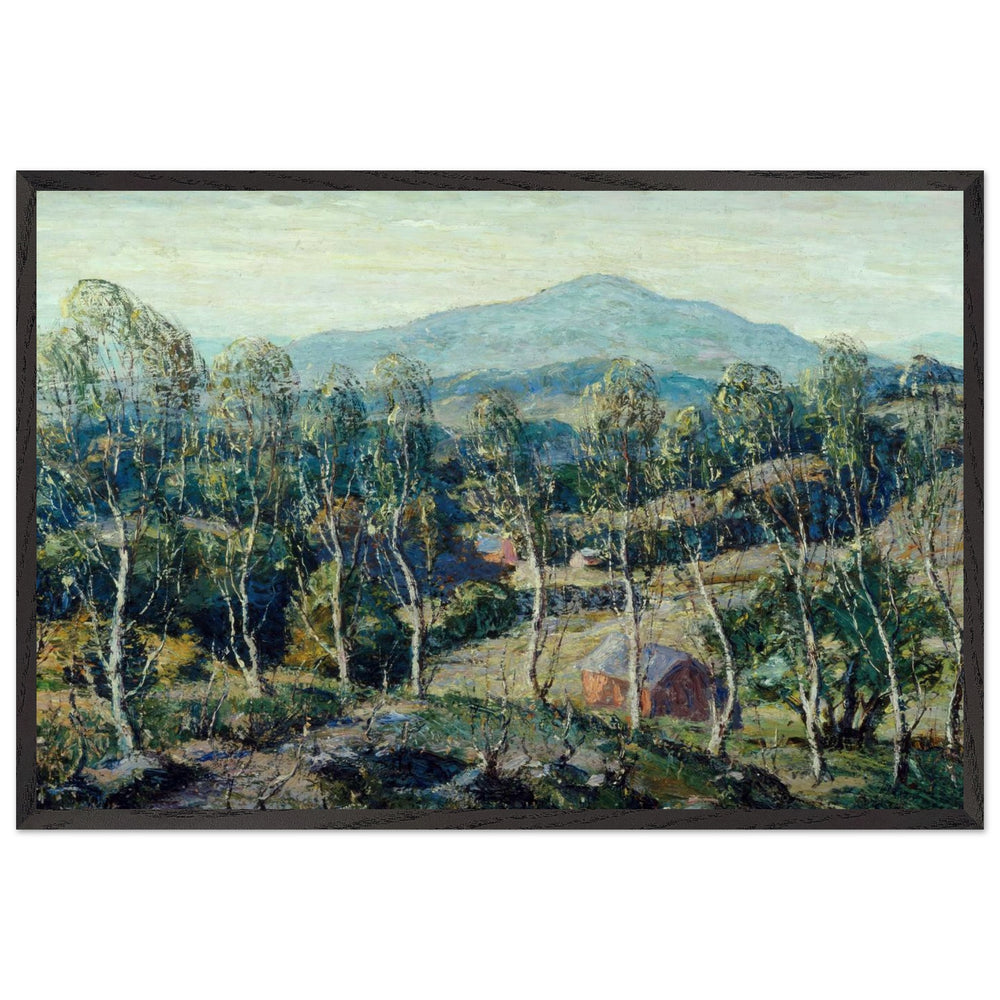 New England Birches by Ernest Lawson, framed poster