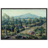 New England Birches by Ernest Lawson, framed poster
