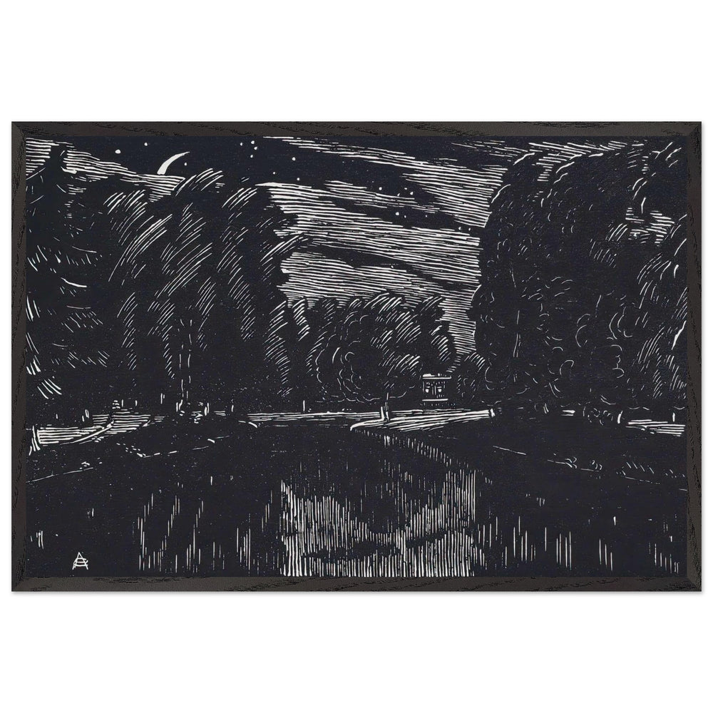 Night by Anna Ostroumova-Lebedeva, framed poster