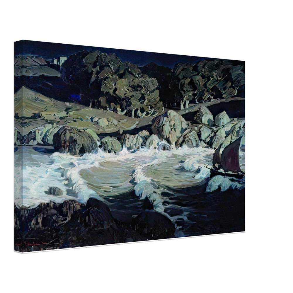 Night at the Seaside by Konstantin Bogaevsky, canvas