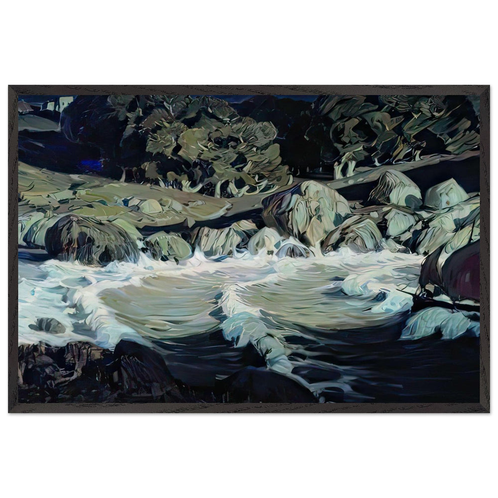 Night at the Seaside by Konstantin Bogaevsky, framed poster