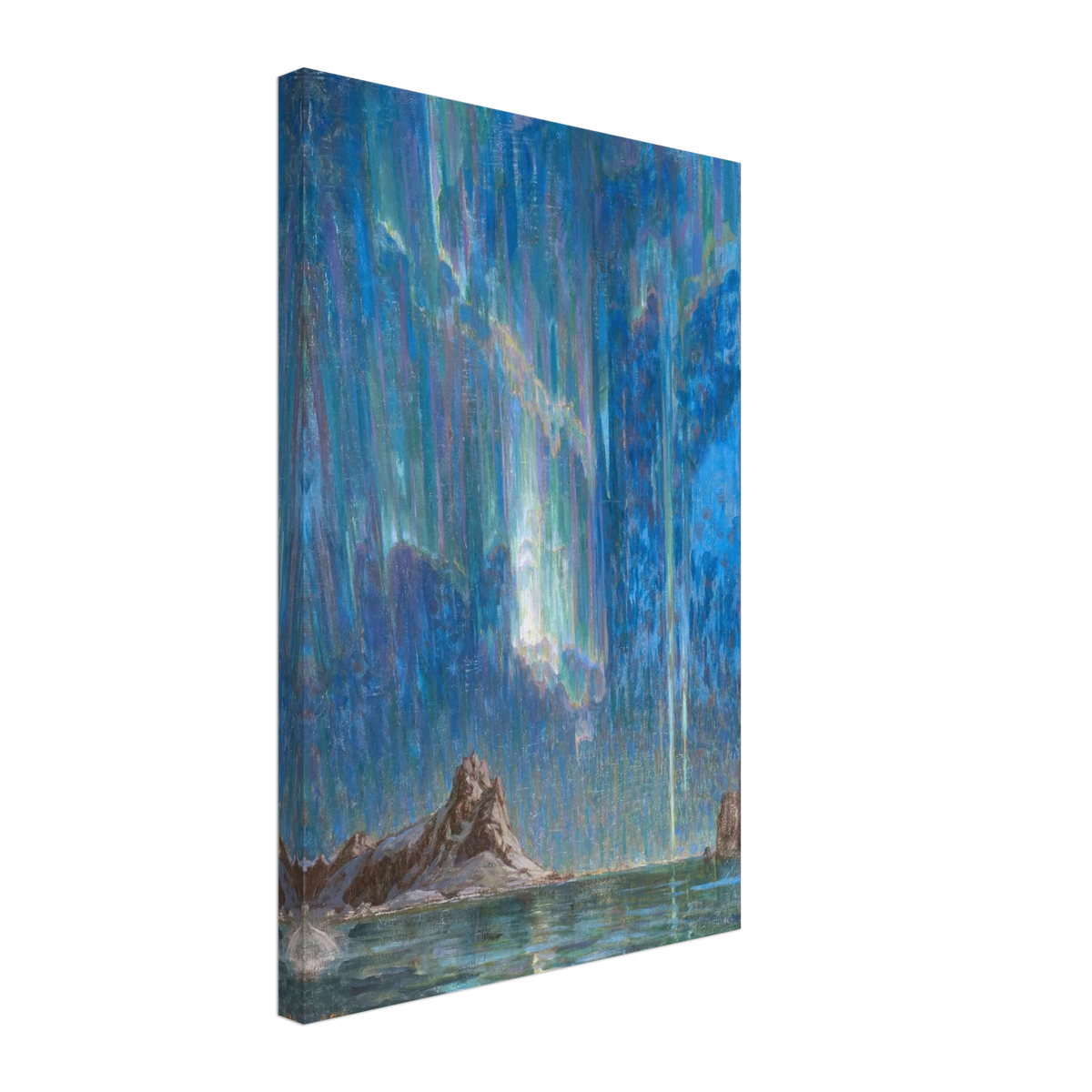 Northern Lights; Study from North Norway by Anna Katarina Boberg, canvas