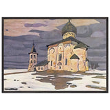 Novgorod. Spas Nereditsky by Nicholas Roerich, framed poster, view 3