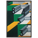 Numbers in Love by Giacomo Balla, framed poster