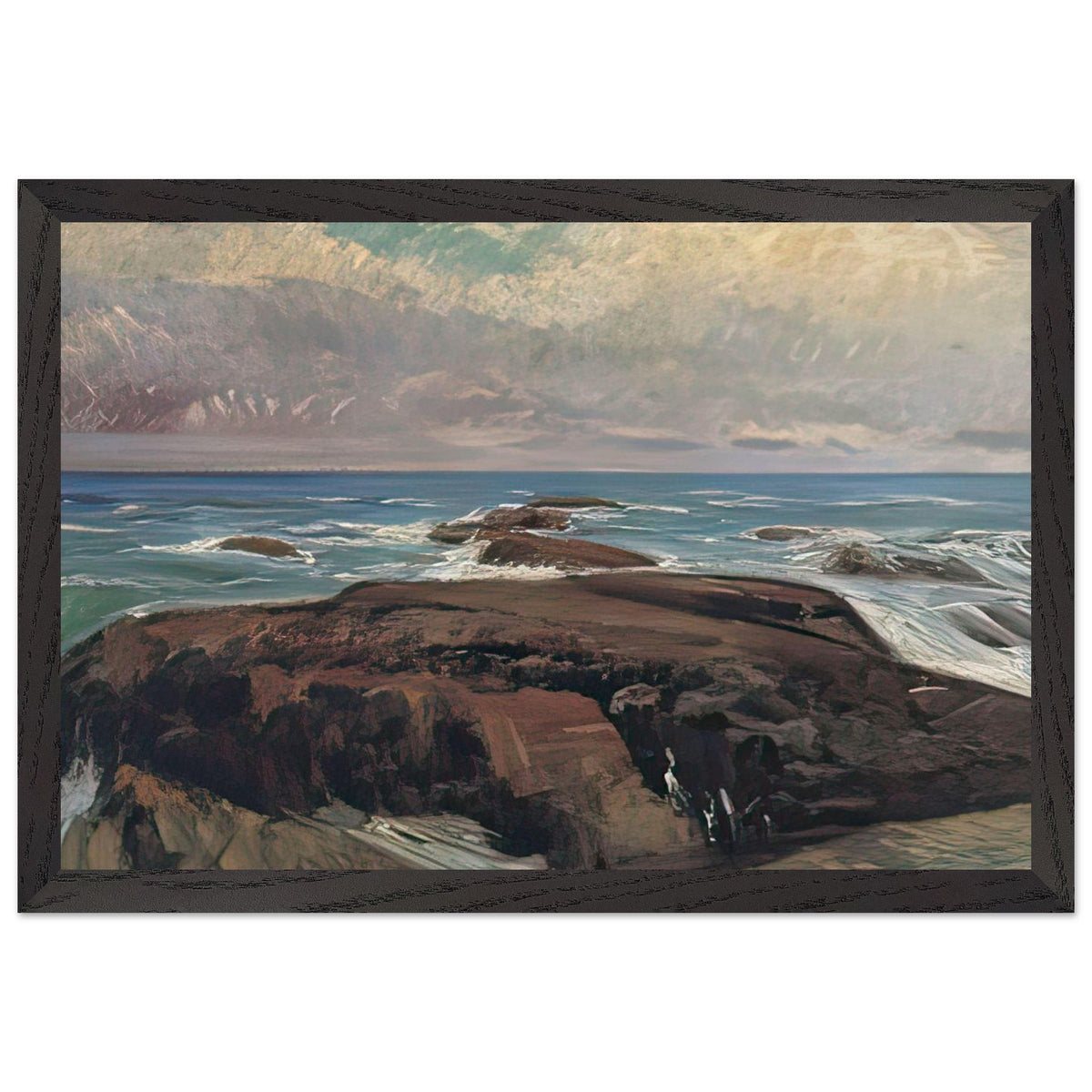 Oarai Coast by Fujishima Takeji, framed poster, view 2