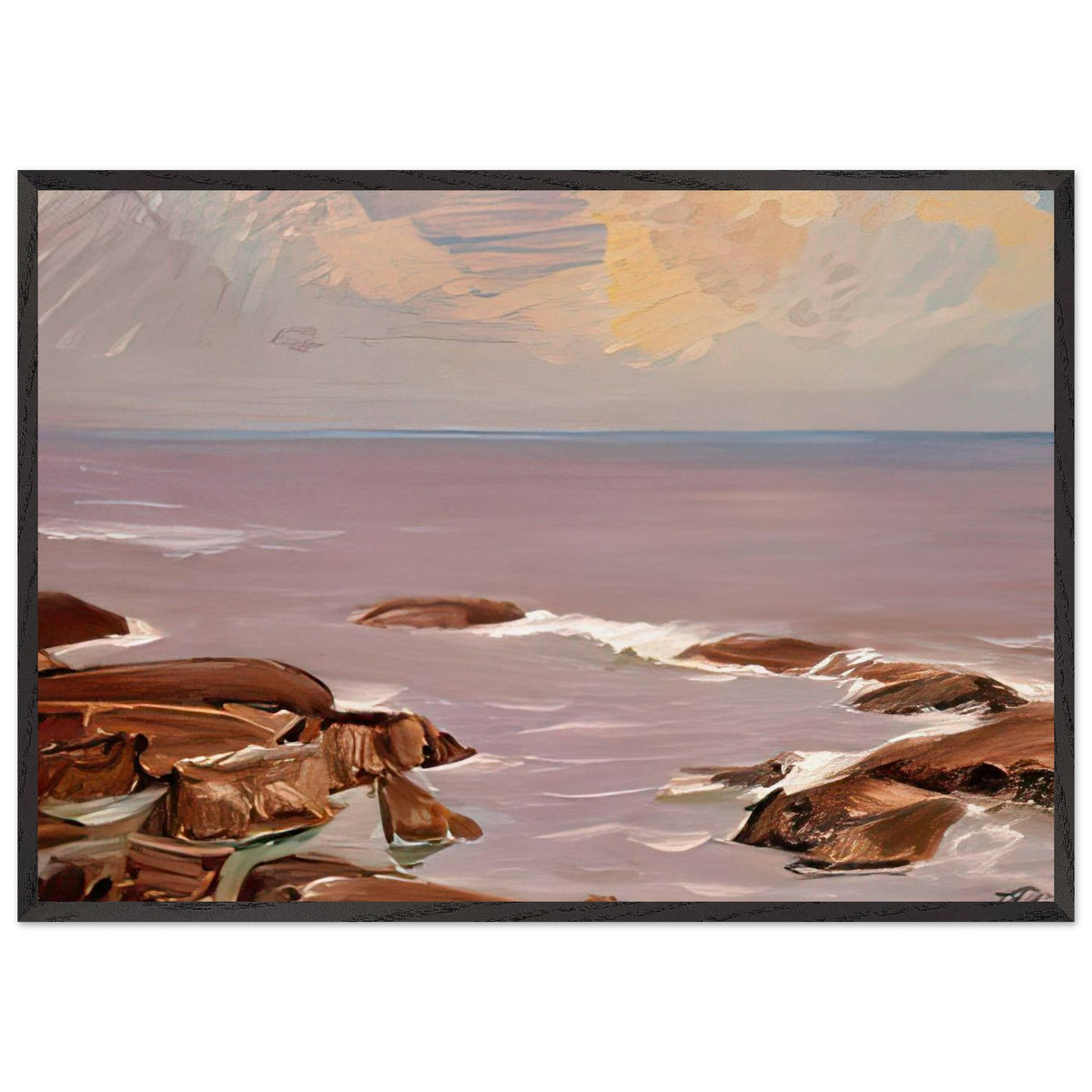 Oarai by Fujishima Takeji, framed poster, view 3
