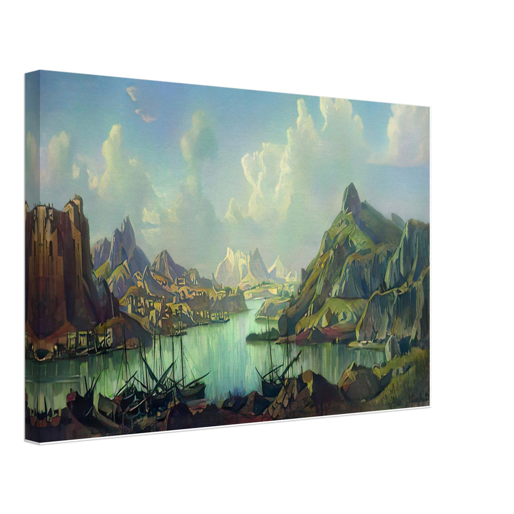 Old Harbor by Konstantin Bogaevsky, canvas