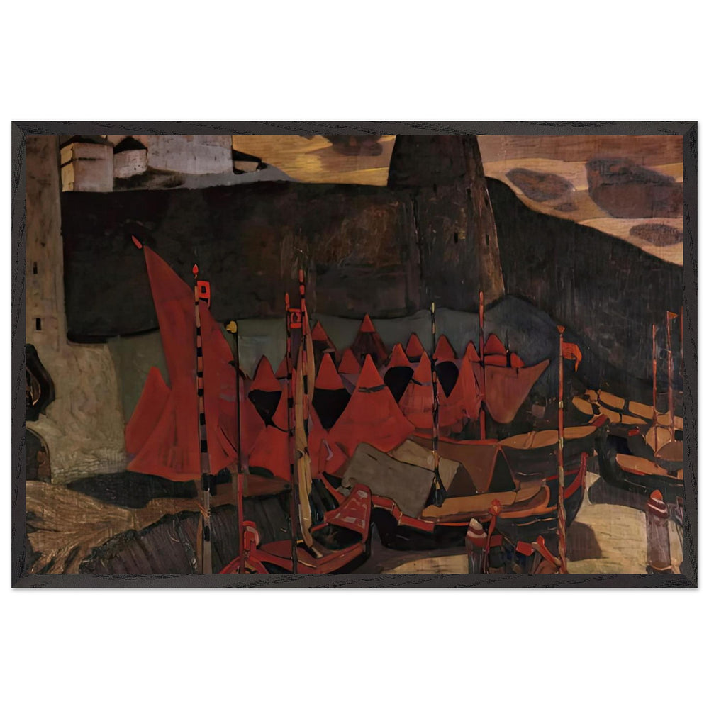 Old Pskov by Nicholas Roerich, framed poster