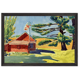 Old Schoolhouse, Ryders by George Luks, framed poster, view 2