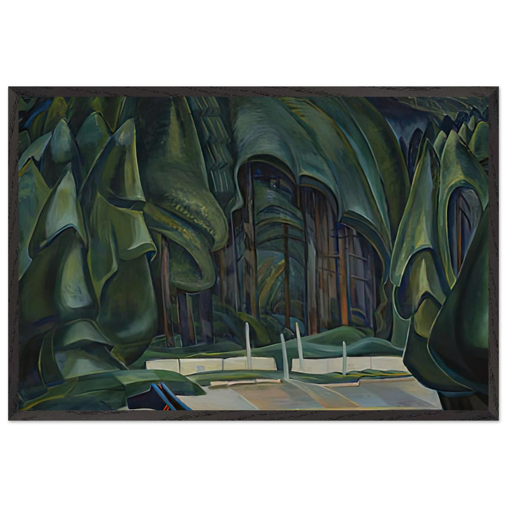 Old Time Coast Village by Emily Carr, framed poster
